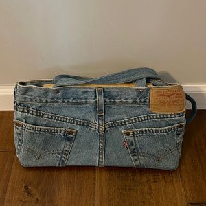Vintage Levi’s 502 Denim Jean Purse Bag - Sassy Designs 14”x7.5”x5”